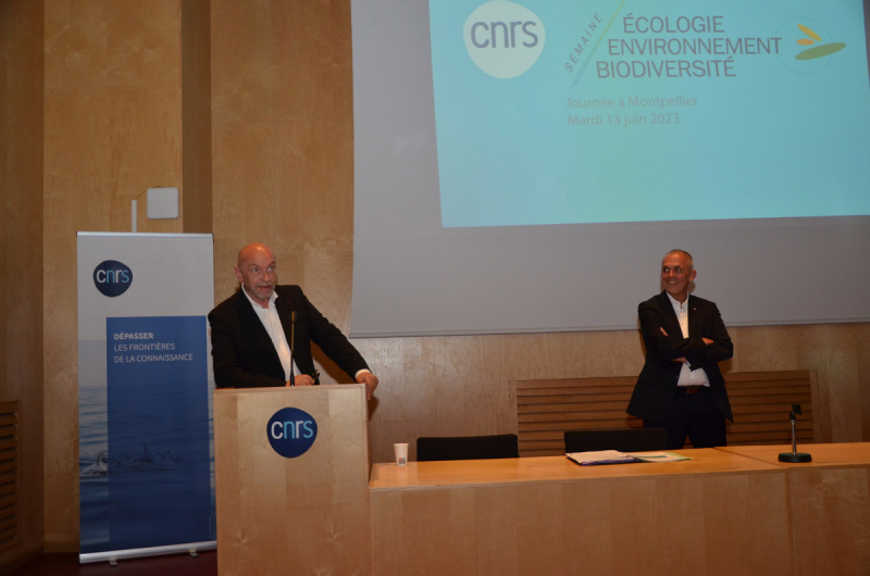 Phillipe Augé, président de l'Université de Montpellier et Antoine Petit, président-directeur général du CNRS