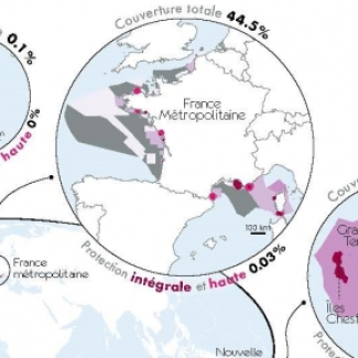 carte indiquant les aires marines protégées