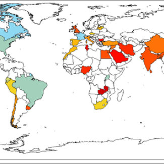 carte mondiale montrant les multirésistances aux antibiotiques