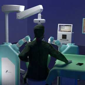 Illustration du dispositif de chirurgie rétinienne assistée par robot